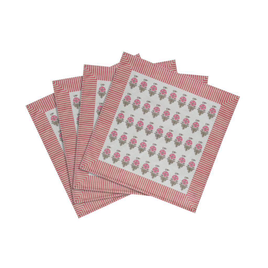 Crissy Cotton Canvas Printed Napkins - Set of 4