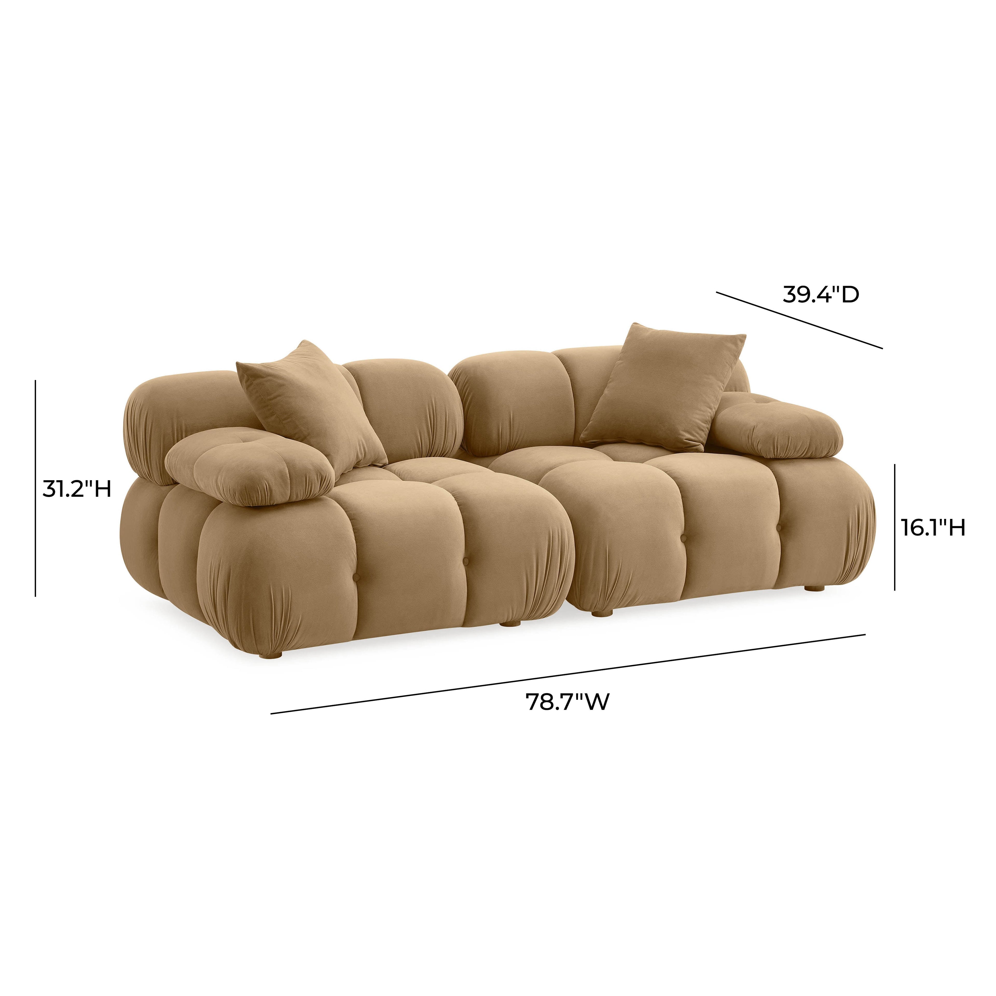 Calliope 79" Modular Loveseat