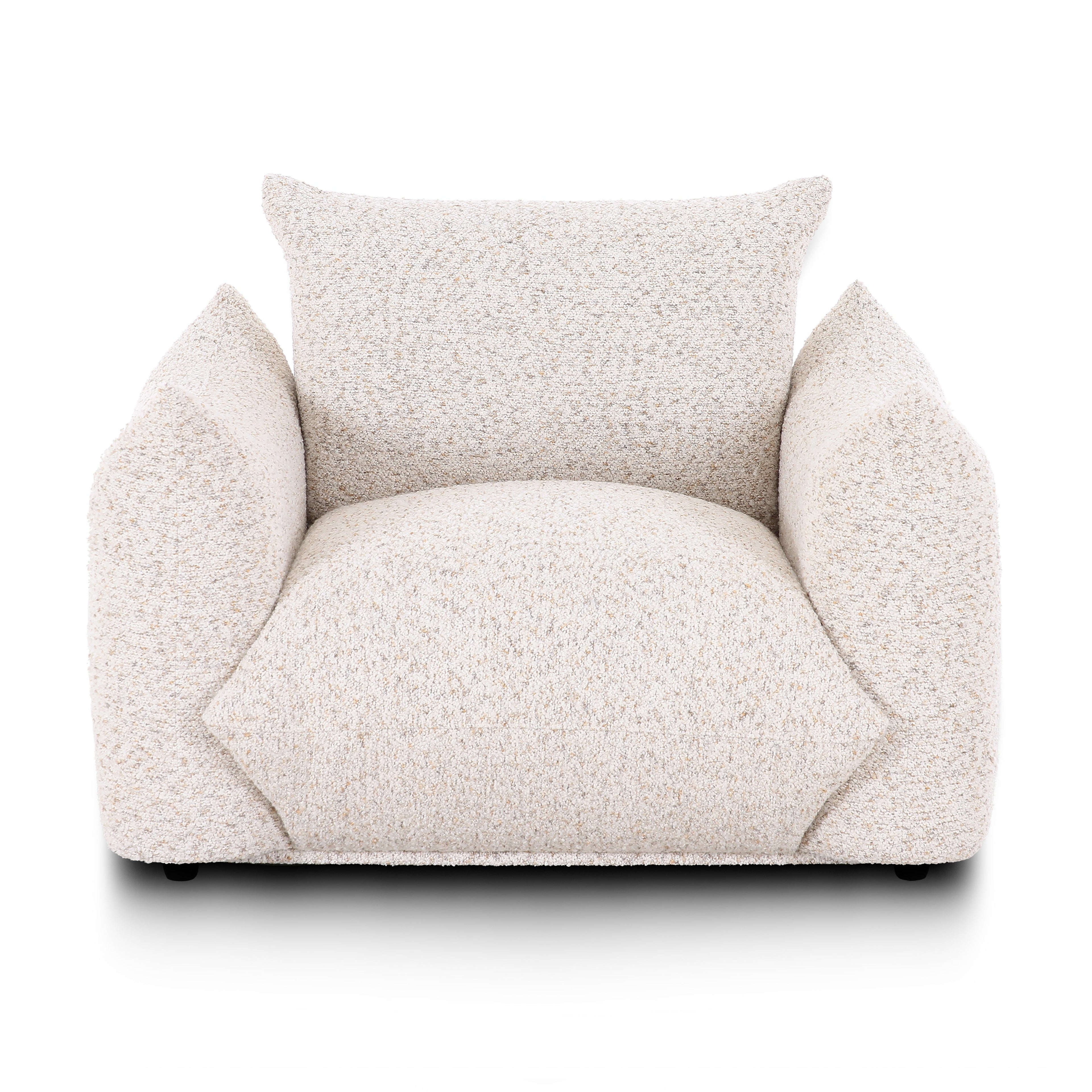 Saint Tropez Nubby Fabric Armchair in Sand