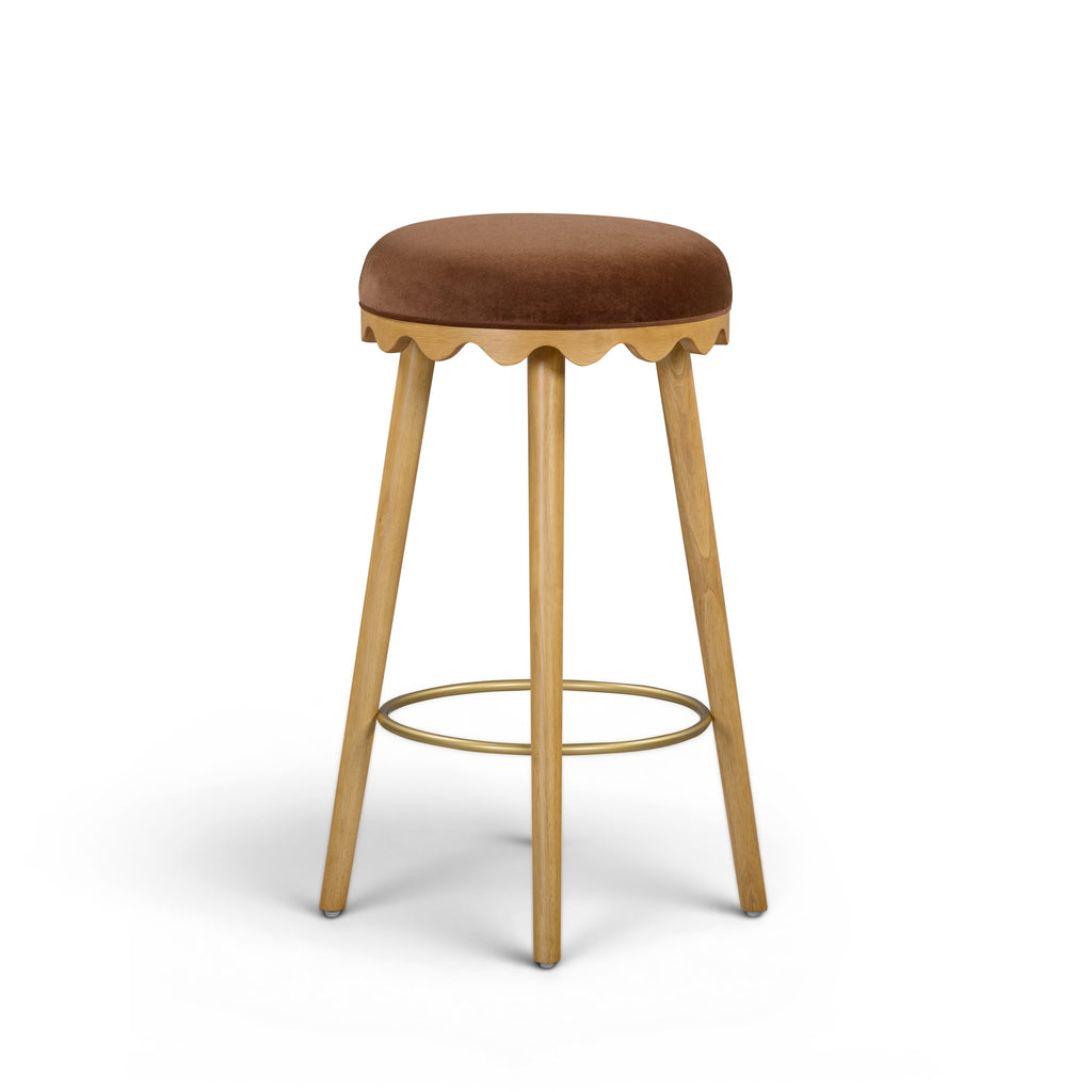Oodle Performance Vegan Mohair Stool