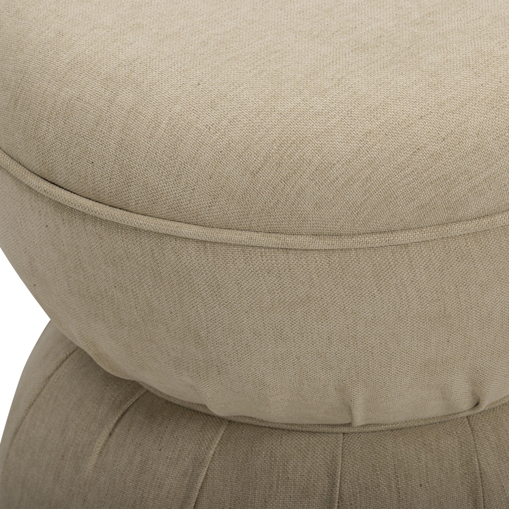 Tomlin Ruched Performance Fabric Game Ottoman