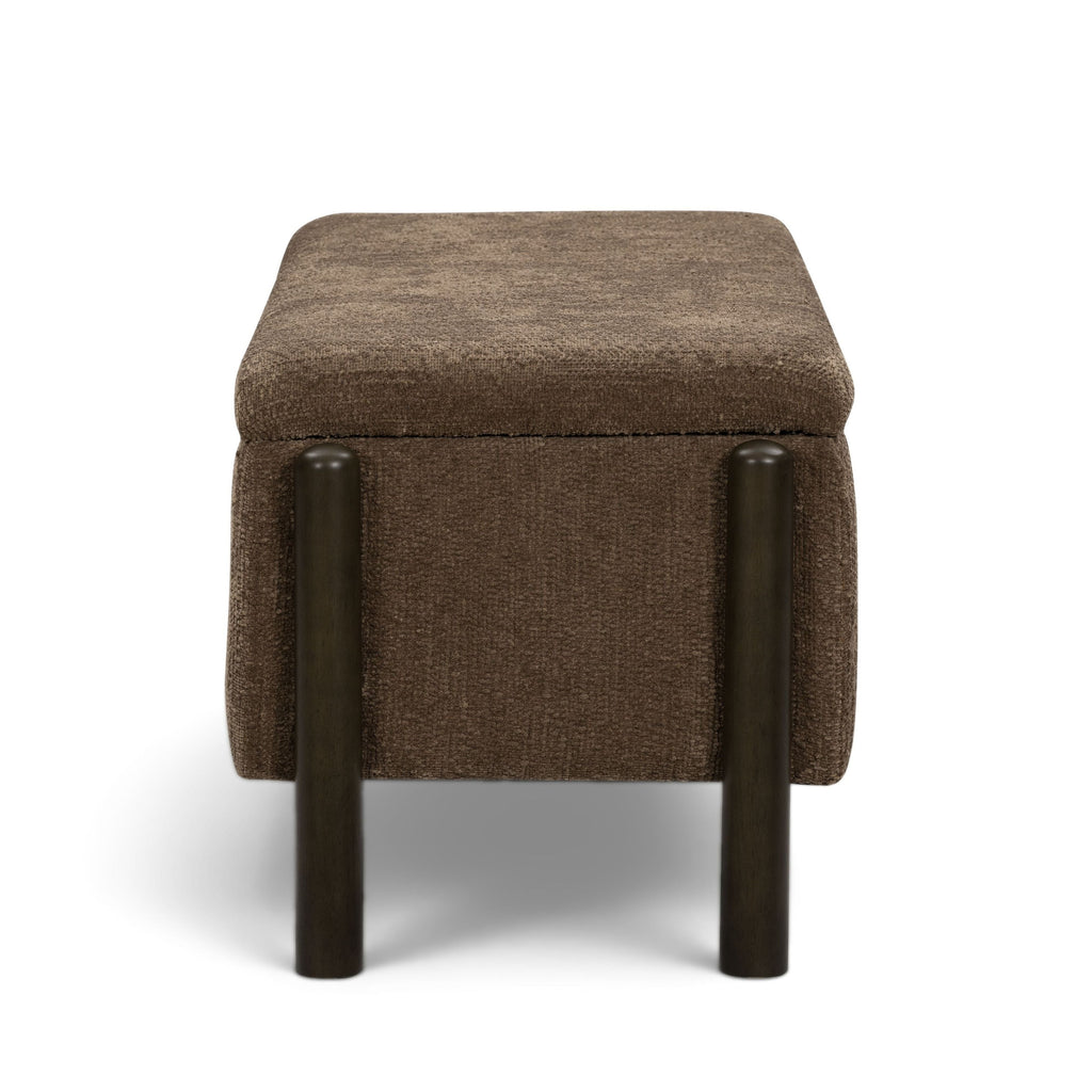 Abby 52" Nubby Fabric Storage Bench
