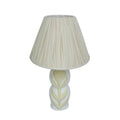 Edith Curved Papier Mache Flower Pleated Table Lamp