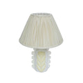 Edith Scalloped Papier Mache Flower Pleated Table Lamp