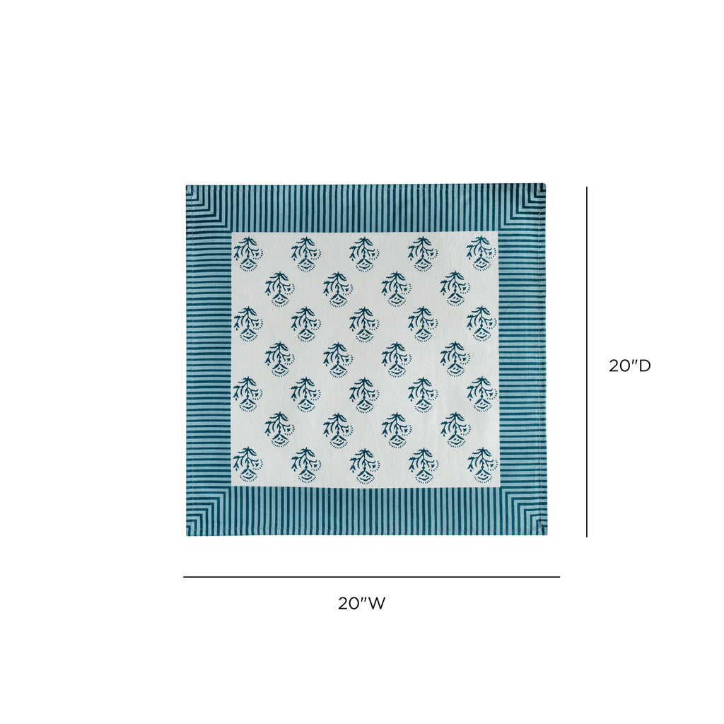 Crissy Cotton Canvas Printed Napkins - Set of 4