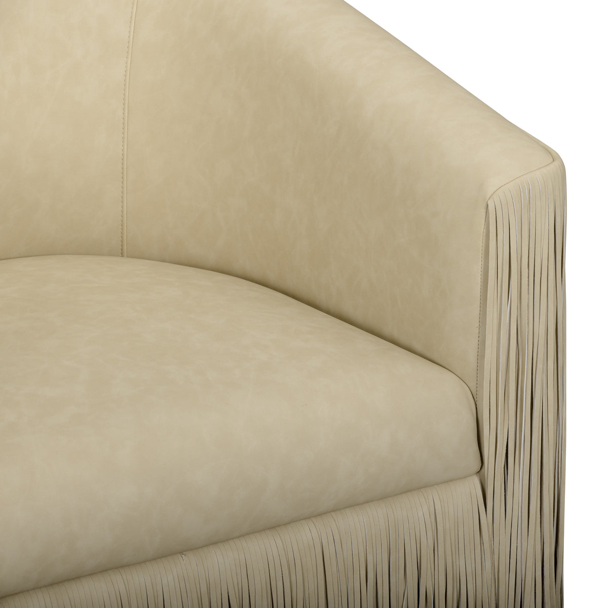 Shag Me Performance Vegan Leather Swivel Accent Chair