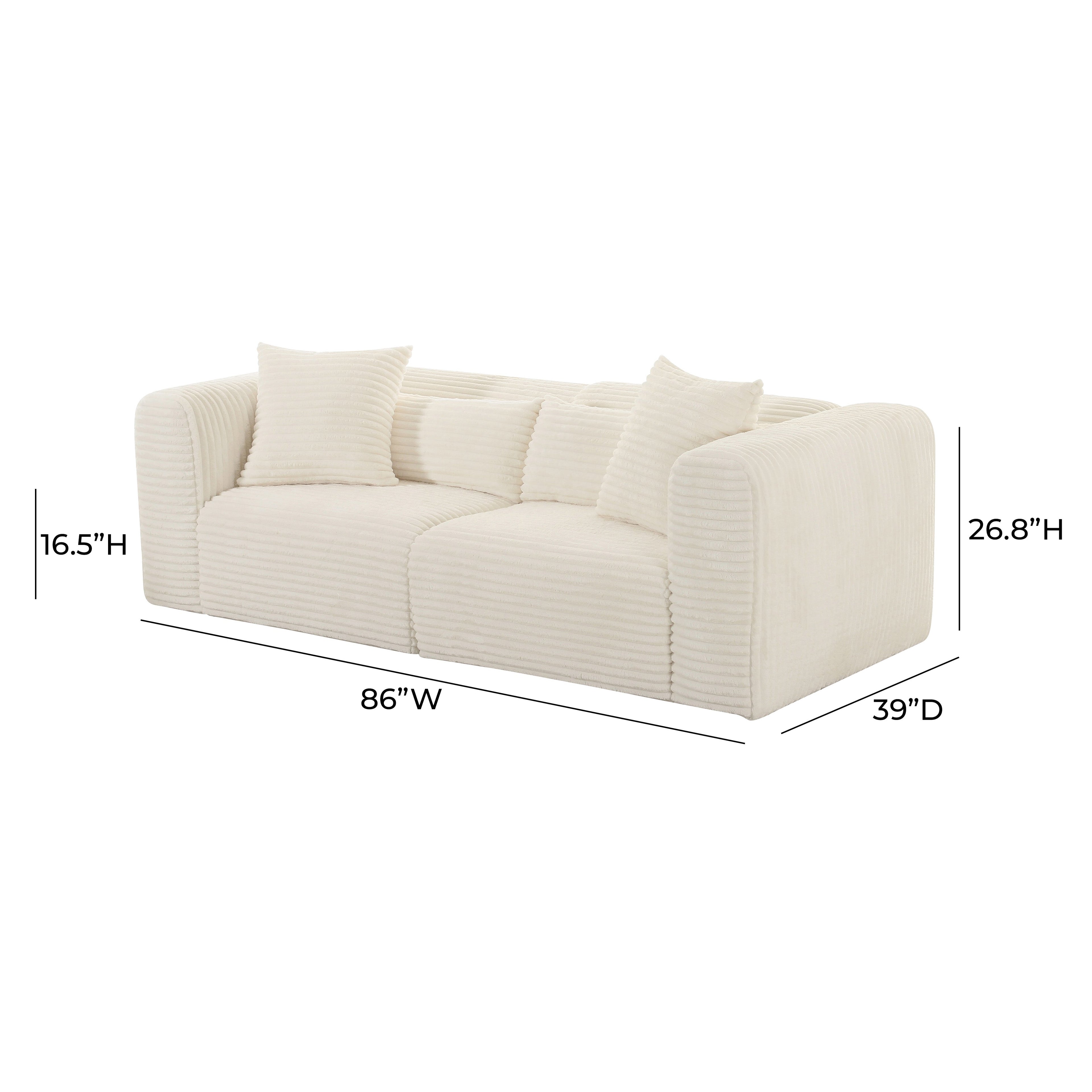 Tarra 86" Modular Loveseat