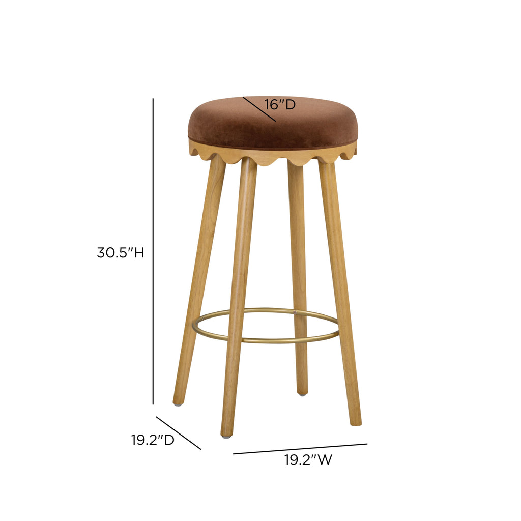 Oodle Performance Vegan Mohair Stool