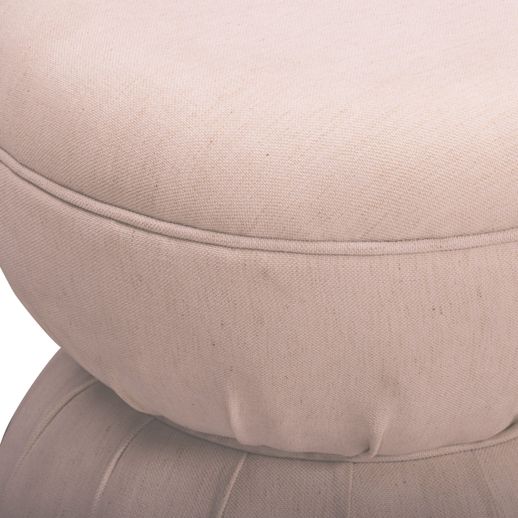 Tomlin Ruched Performance Fabric Game Ottoman