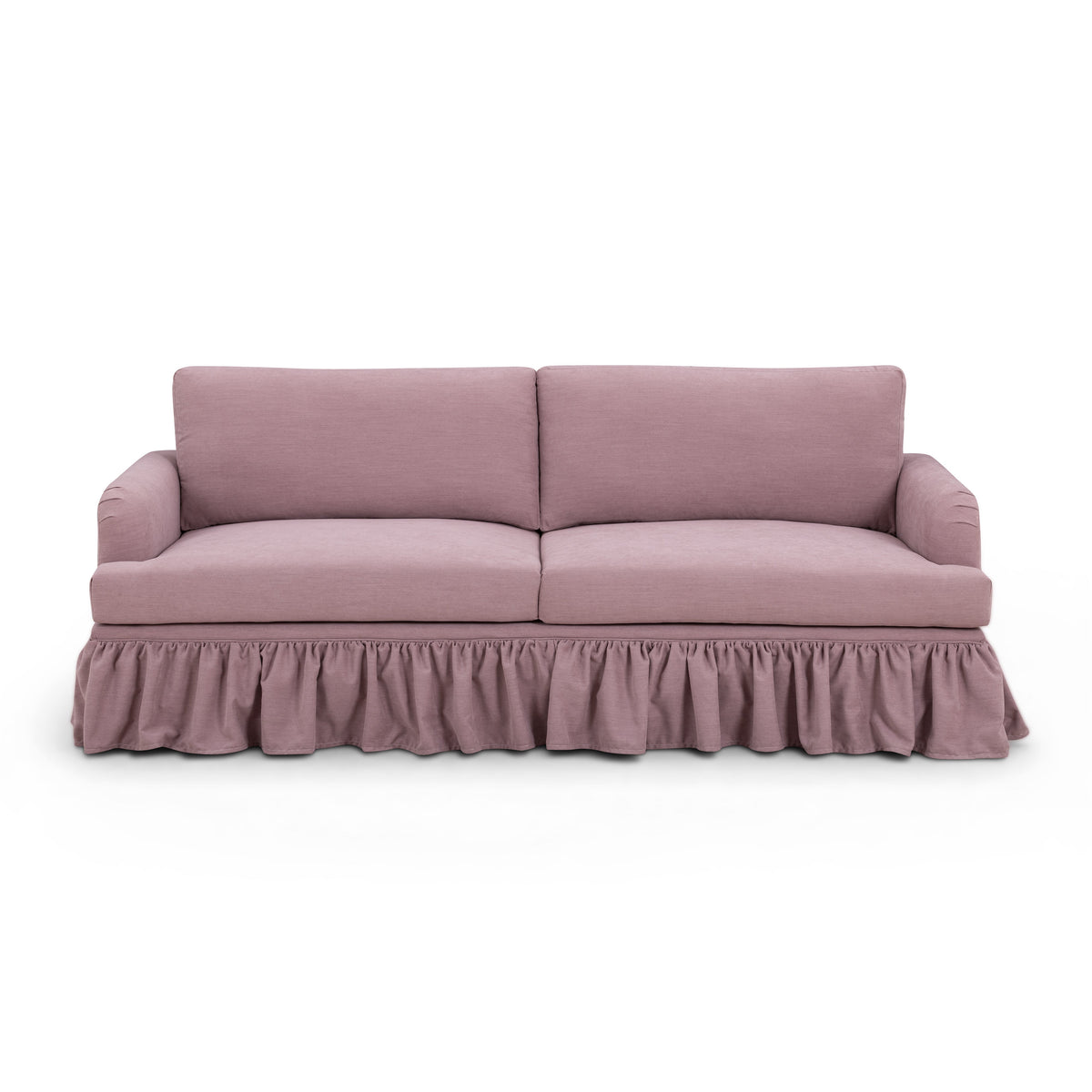 Gertrude 90" Upcycled Performance Fabric Sofa — Mauve null
