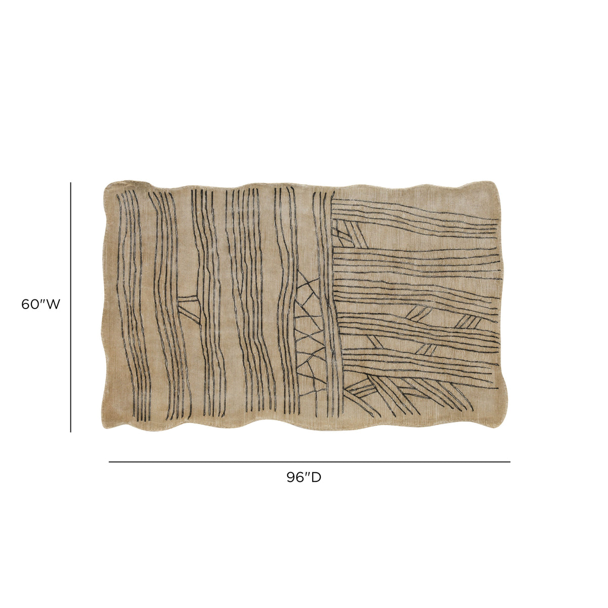 Daphne Natural Hand Tufted Wool Area Rug 5'X8'