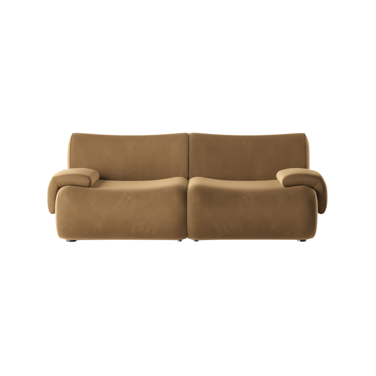 Zenith 80" Modular Loveseat — Brown null