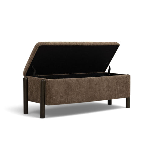 Abby 52" Nubby Fabric Storage Bench