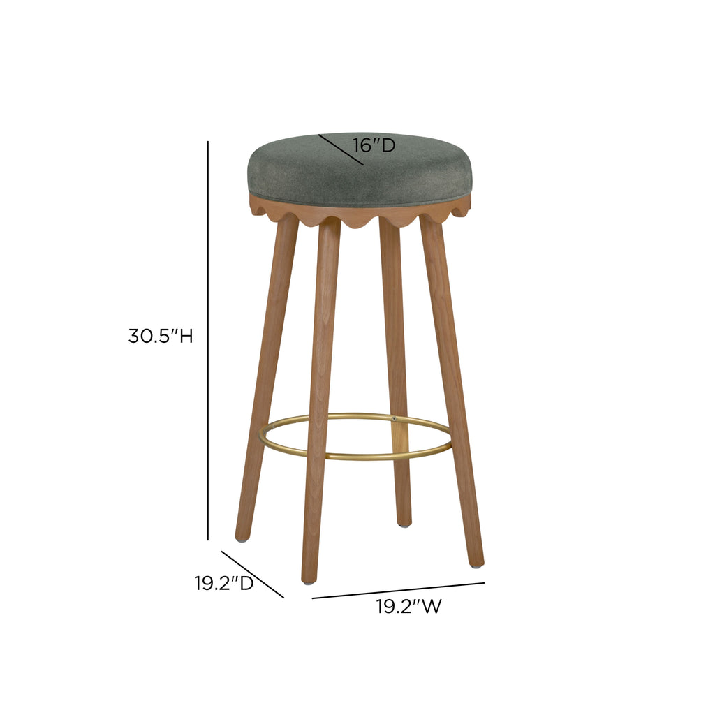 Oodle Performance Vegan Mohair Stool