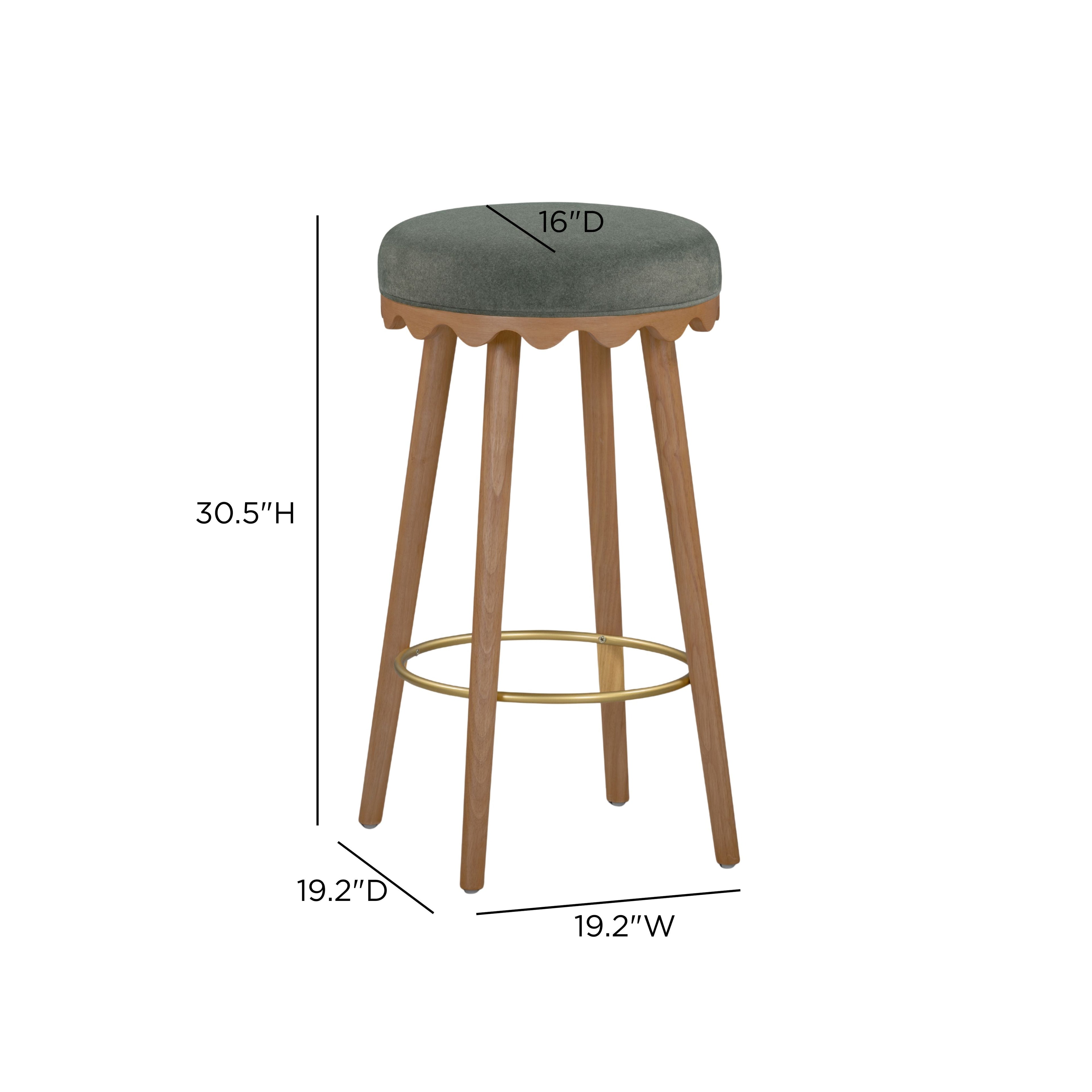 Oodle Performance Vegan Mohair Stool