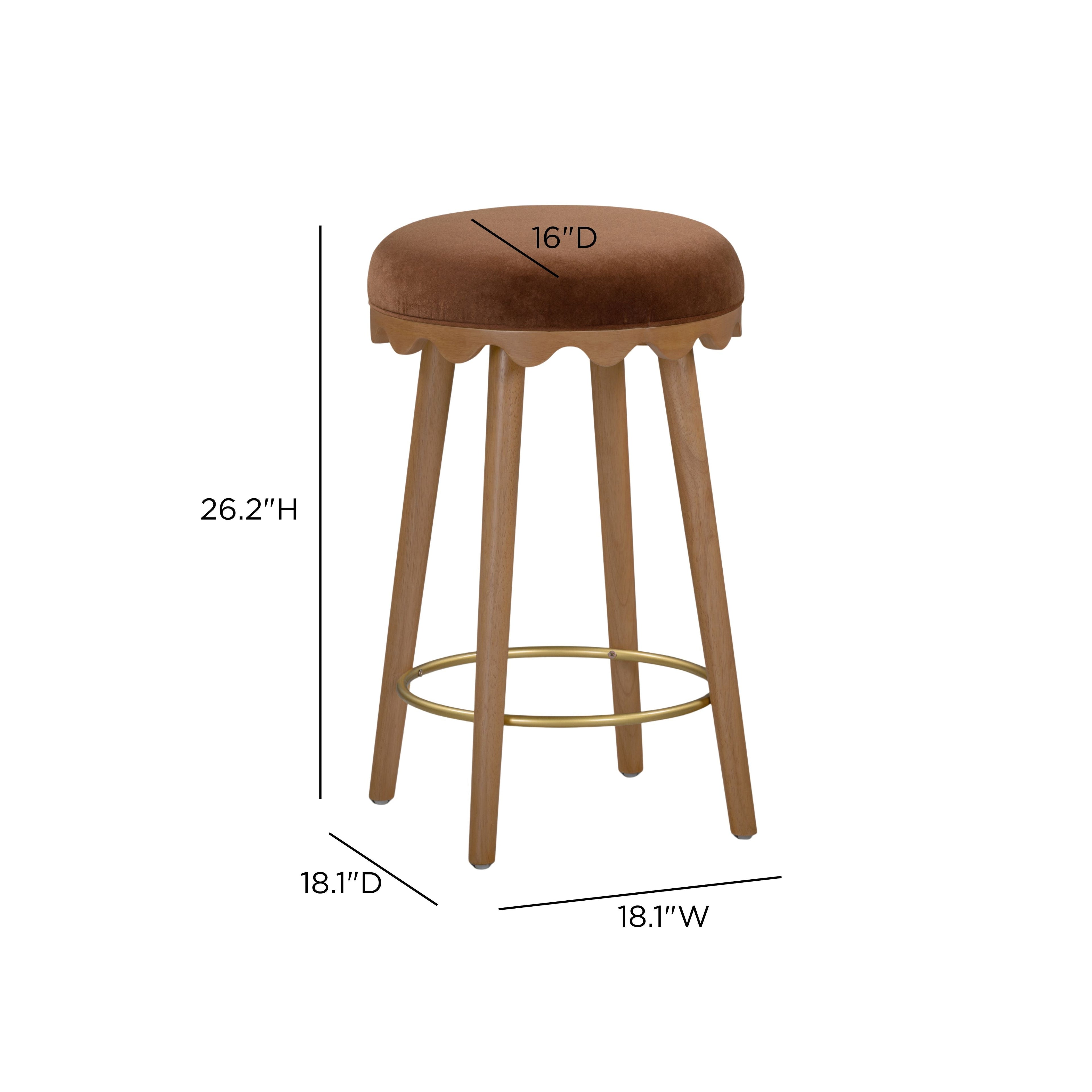 Oodle Performance Vegan Mohair Stool