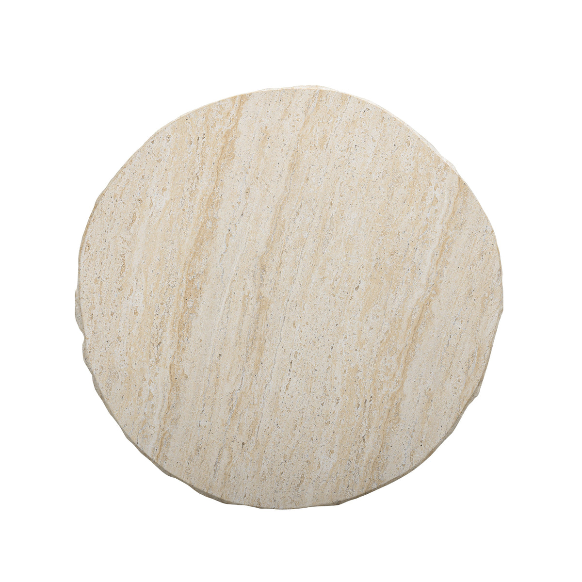 Roxanne Faux Travertine Indoor/Outdoor Concrete Side Table