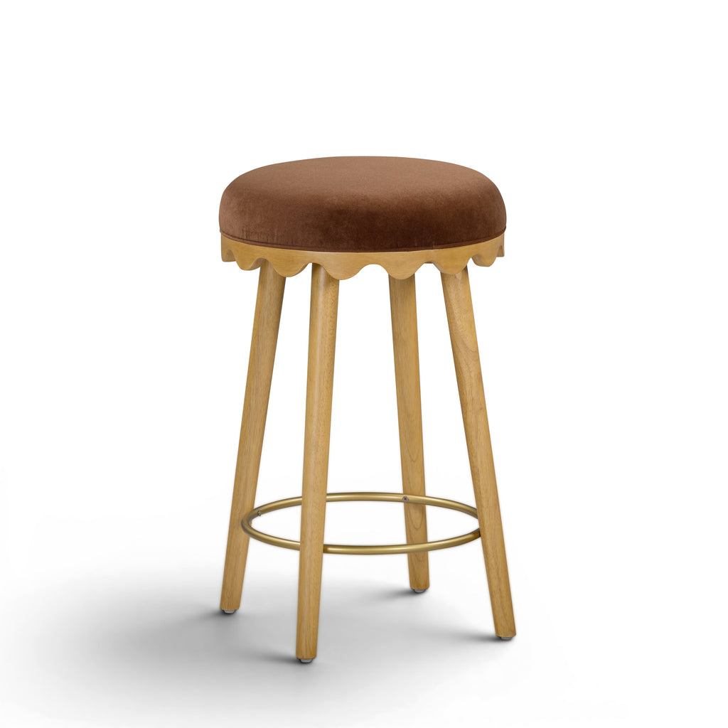 Oodle Performance Vegan Mohair Stool