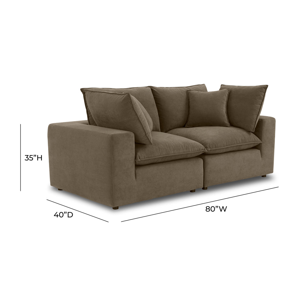 Cali 80" Modular Loveseat